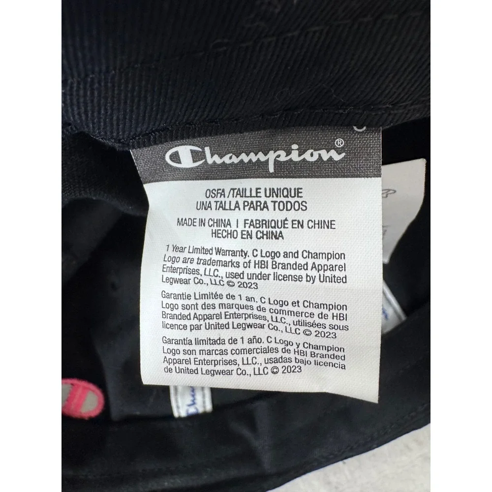Champion‎ Womens Navy All Over Logo Baseball Cap One Size Fits All
